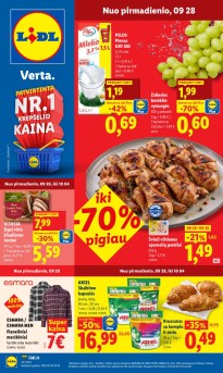 LIDL akcijų ir nuolaidų leidinys 2026.09.28 - 2026.10.04