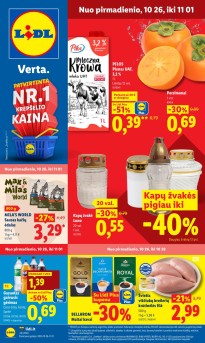 LIDL akcijų ir nuolaidų leidinys 2026.10.26 - 2026.11.01