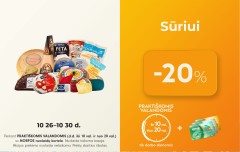 NORFA akcijos PRAKTIŠKOMIS VALANDOMIS spalio 20  - spalio 26 d.