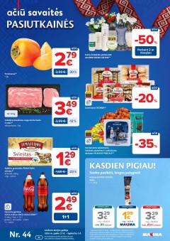 MAXIMA akcijų ir nuolaidų leidinys Nr.44 2026.10.27 - 2026.11.02